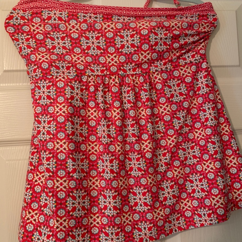 Flowy bandeau tankini top